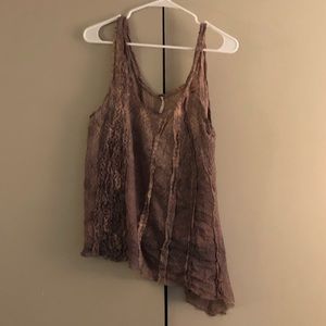 Free People Asymmetrical Tank ASO Violet Harmon